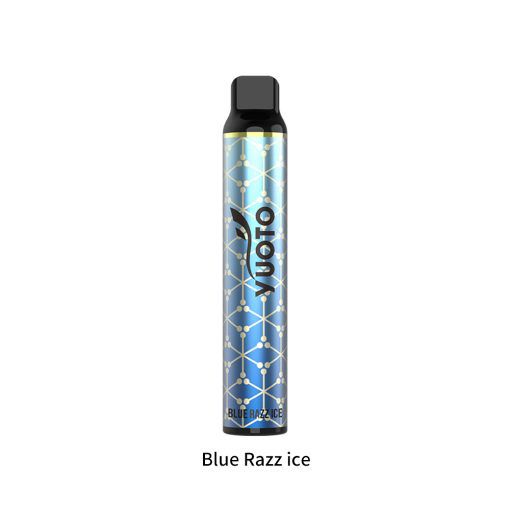 Yuoto Luscious 3000 Puffs Disposable Vape Blue Razz Ice flavor vape pen on a white bg