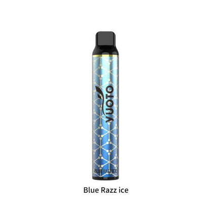 Yuoto Luscious 3000 Puffs Disposable Vape Blue Razz Ice flavor vape pen on a white bg