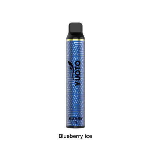 Yuoto Luscious 3000 Puffs Disposable Vape Blueberry Ice flavor vape pen on a white bg