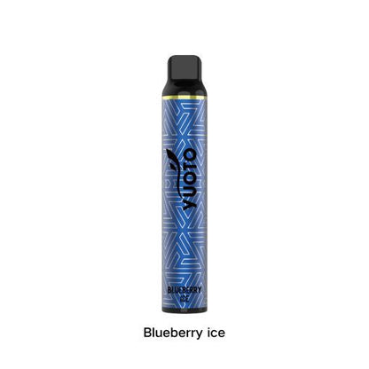 Yuoto Luscious 3000 Puffs Disposable Vape Blueberry Ice flavor vape pen on a white bg