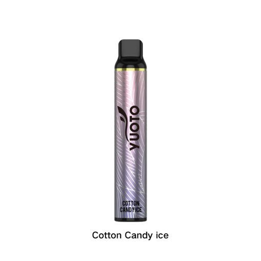 Yuoto Luscious 3000 Puffs Disposable Vape Cotton Candy Ice flavor vape pen on a white bg