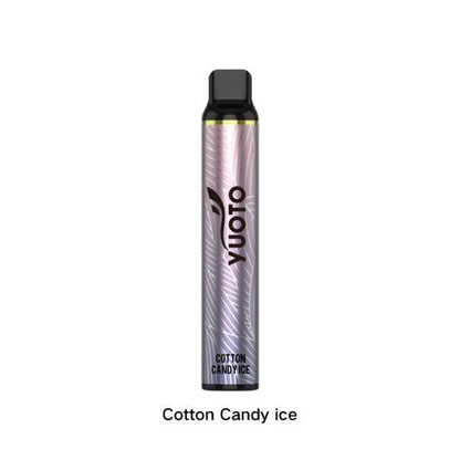 Yuoto Luscious 3000 Puffs Disposable Vape Cotton Candy Ice flavor vape pen on a white bg