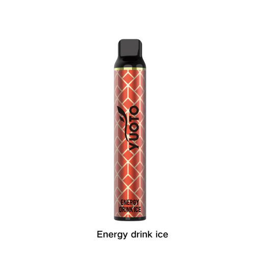 Yuoto Luscious 3000 Puffs Disposable Vape Energy Drink Ice flavor vape pen on a white bg
