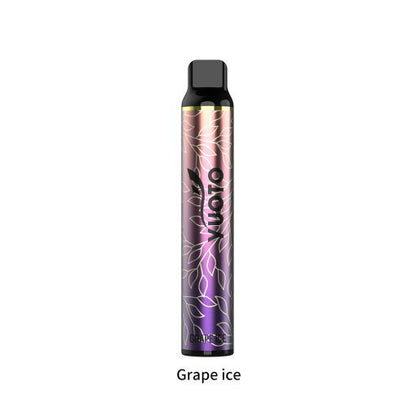 Yuoto Luscious 3000 Puffs Disposable Vape Grape Ice flavor vape pen on a white bg