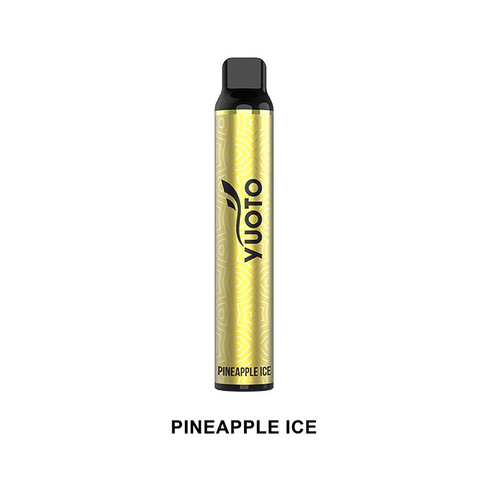 Yuoto Luscious 3000 Puffs Disposable Vape Pineapple Ice flavor vape pen on a white background