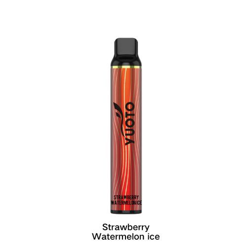 Yuoto Luscious 3000 Puffs Disposable Vape Strawberry Watermelon Ice flavor vape pen on a white bg