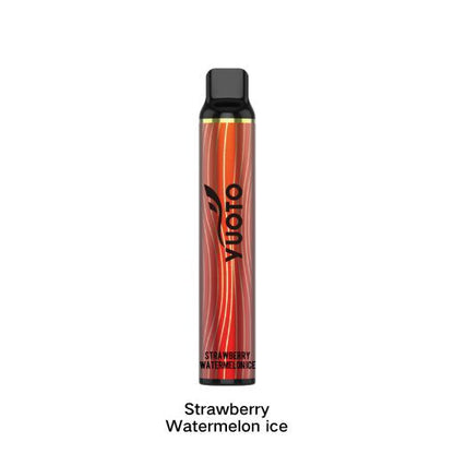 Yuoto Luscious 3000 Puffs Disposable Vape Strawberry Watermelon Ice flavor vape pen on a white bg