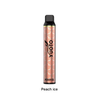 Yuoto Luscious 3000 Puffs Disposable Vape peach ice flavor vape pen on a white background